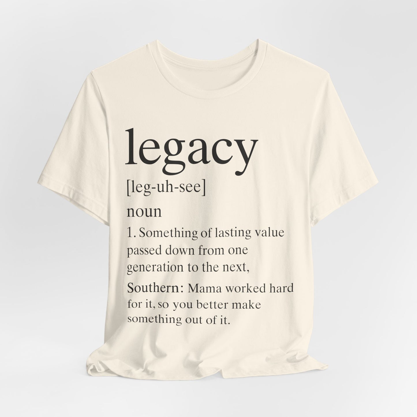 Founder's Legacy Definition T-Shirt — Black Writing