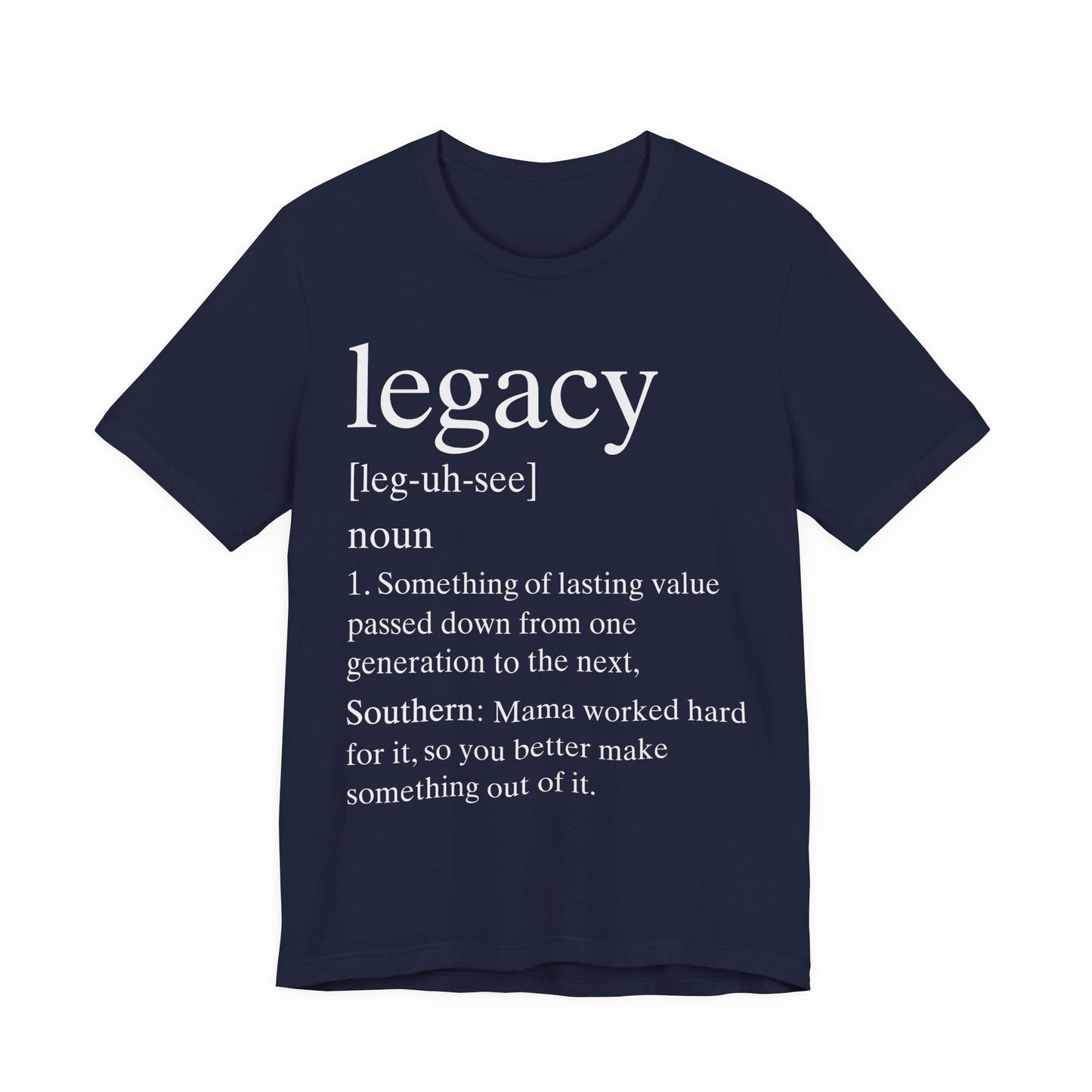 Founder's Legacy Definition T-Shirt — White Writing