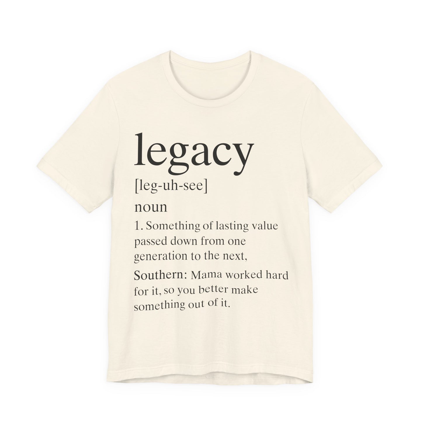 Founder's Legacy Definition T-Shirt — Black Writing