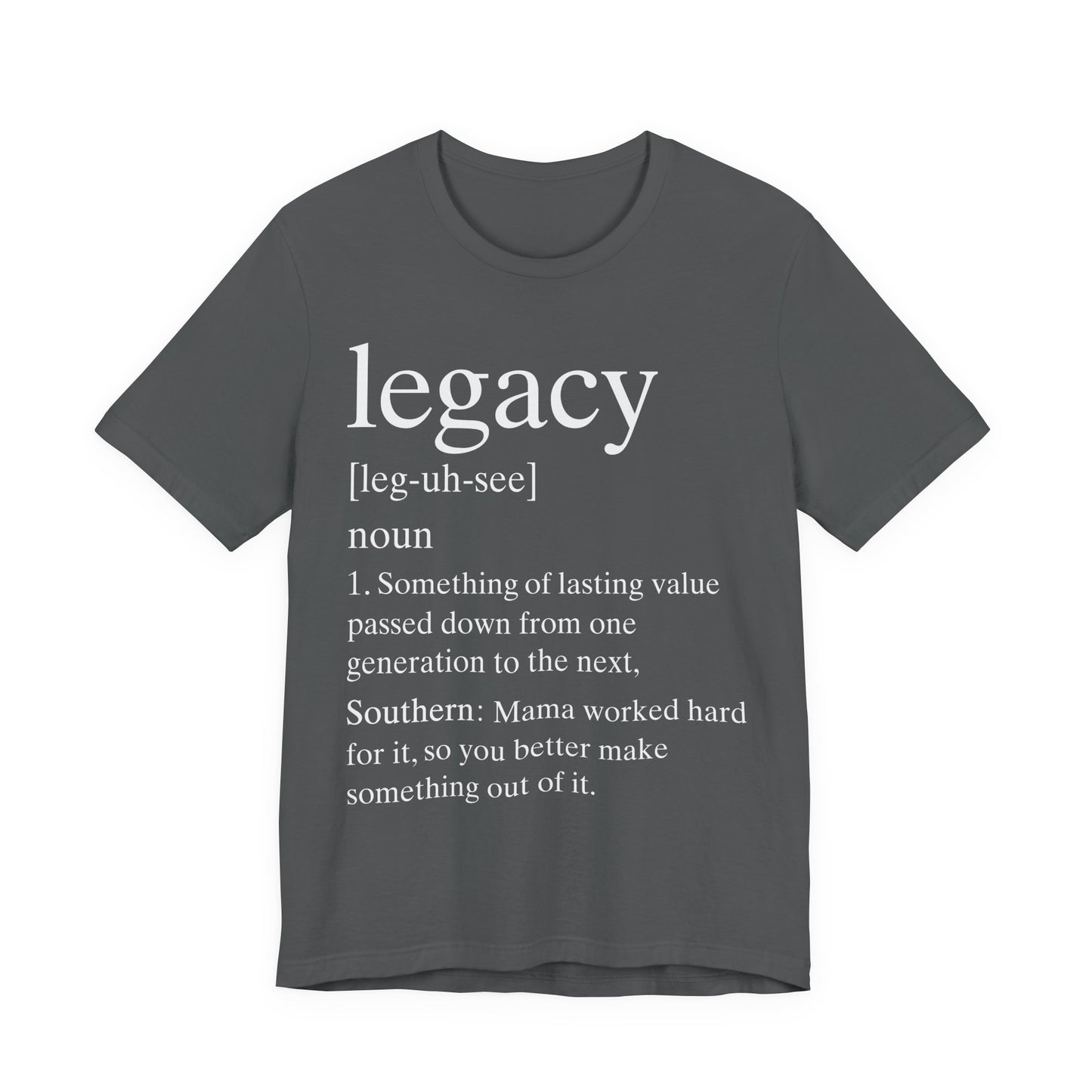 Founder's Legacy Definition T-Shirt — White Writing
