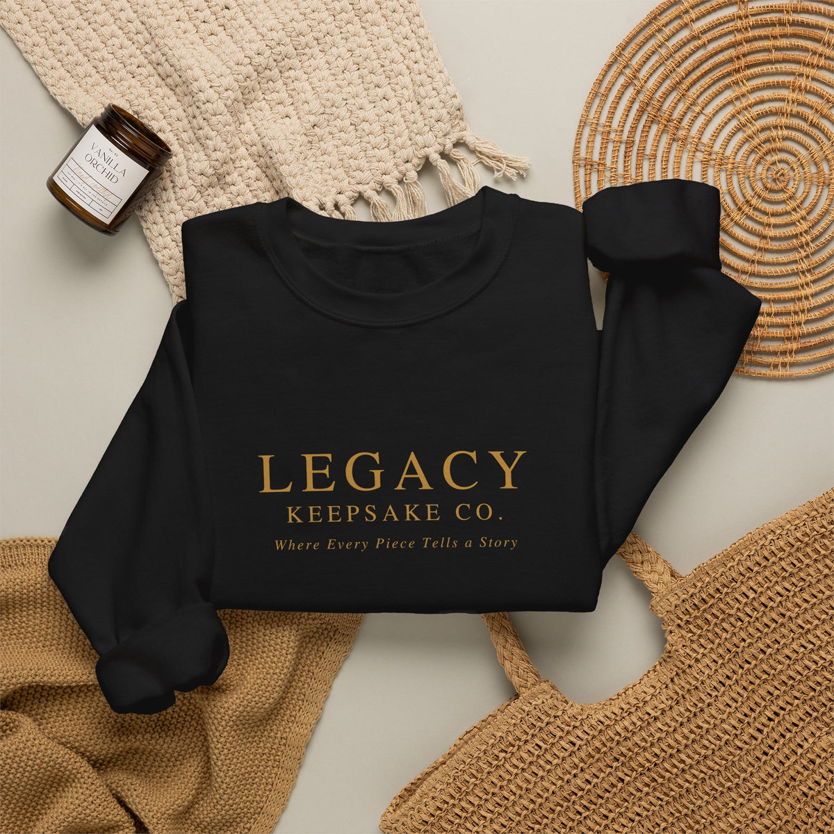 Crewneck Sweatshirt — Legacy Keepsake Co. Gold Logo