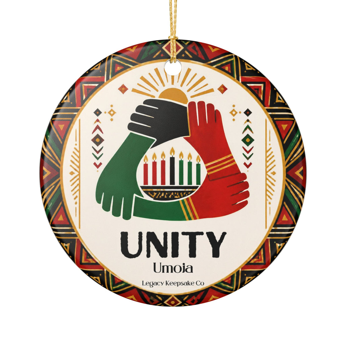 Unity Umoja Ceramic Ornament — Kwanzaa, First in Series
