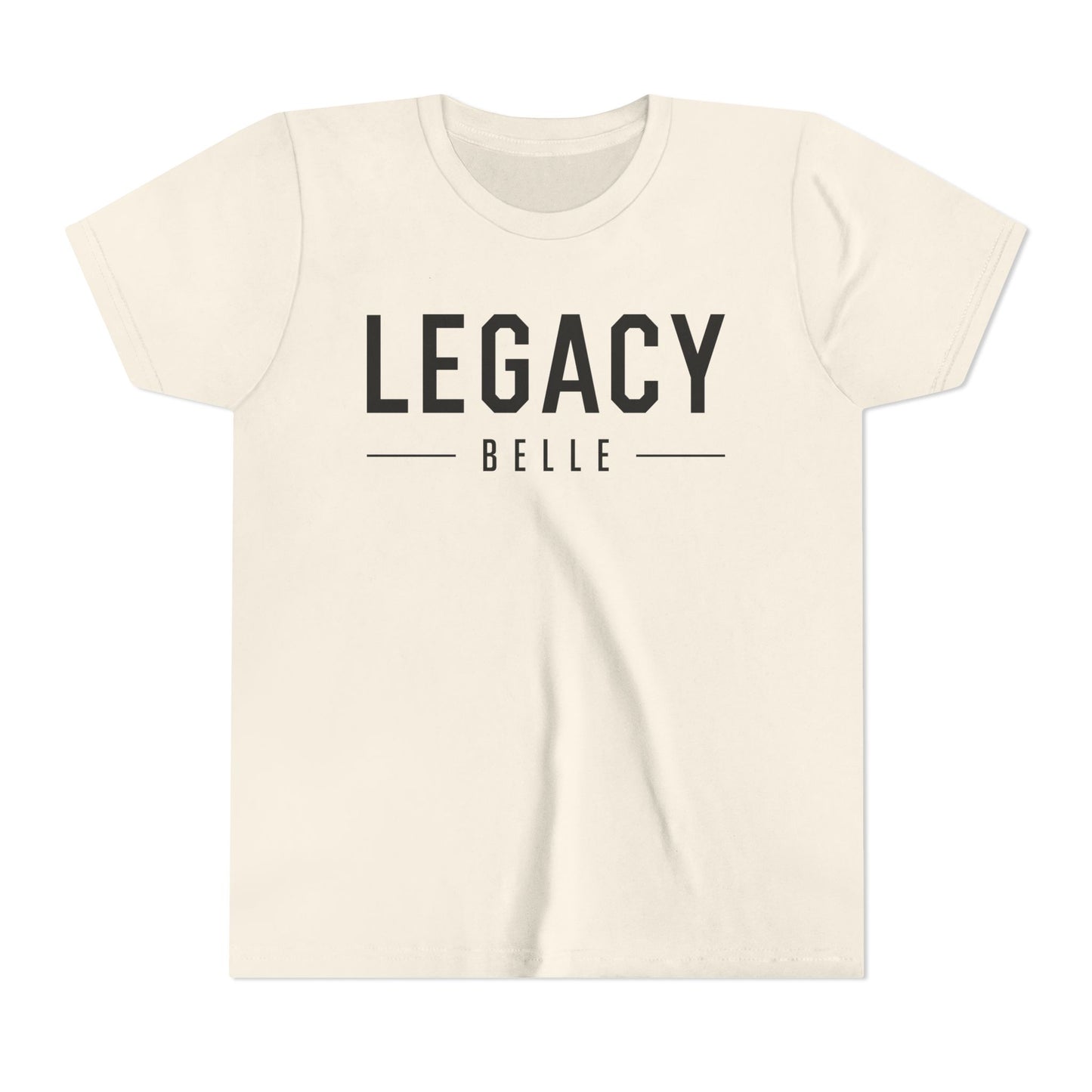 Legacy Belle Girls T-Shirt — Black Writing