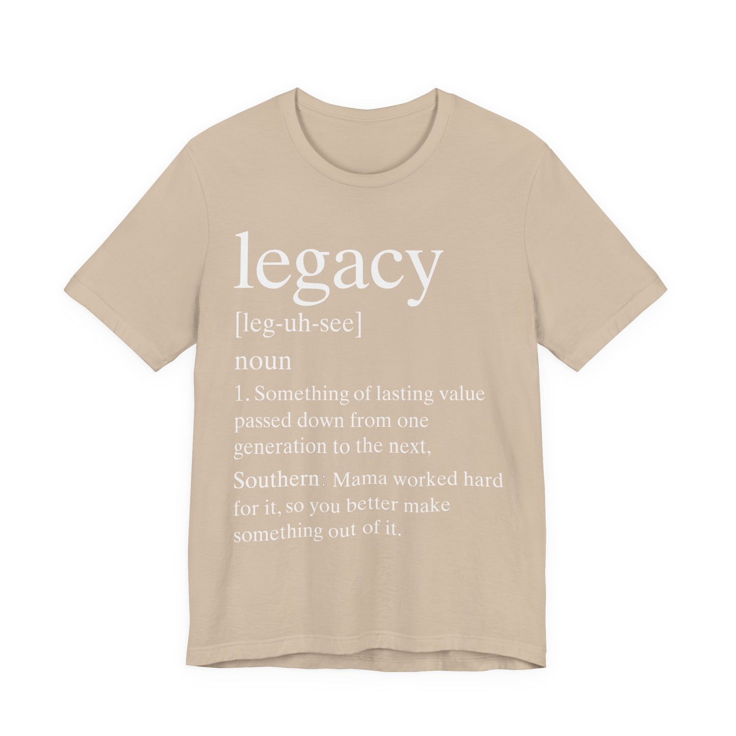 Founder's Legacy Definition T-Shirt — White Writing
