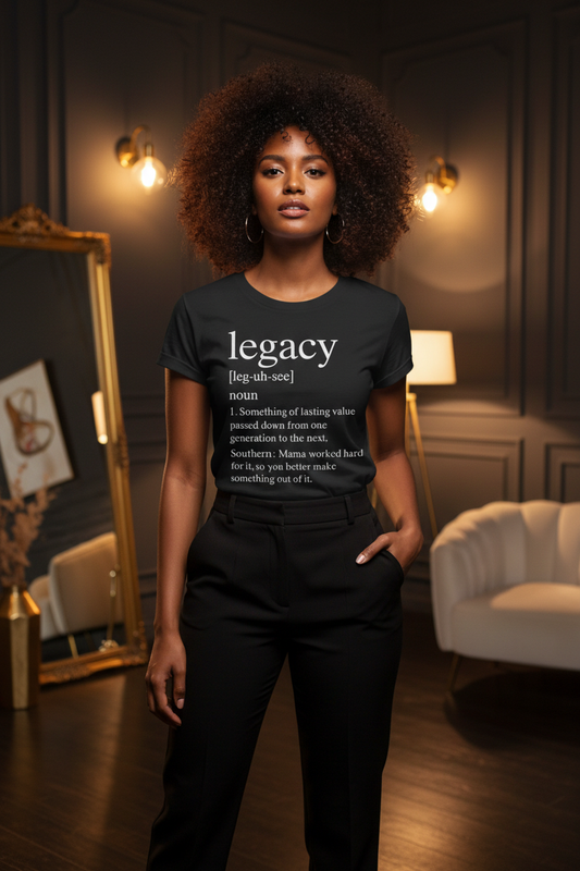 Legacy Tee Black - African American Woman
